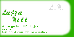 lujza mill business card